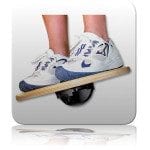 Wobble board for balance exercises