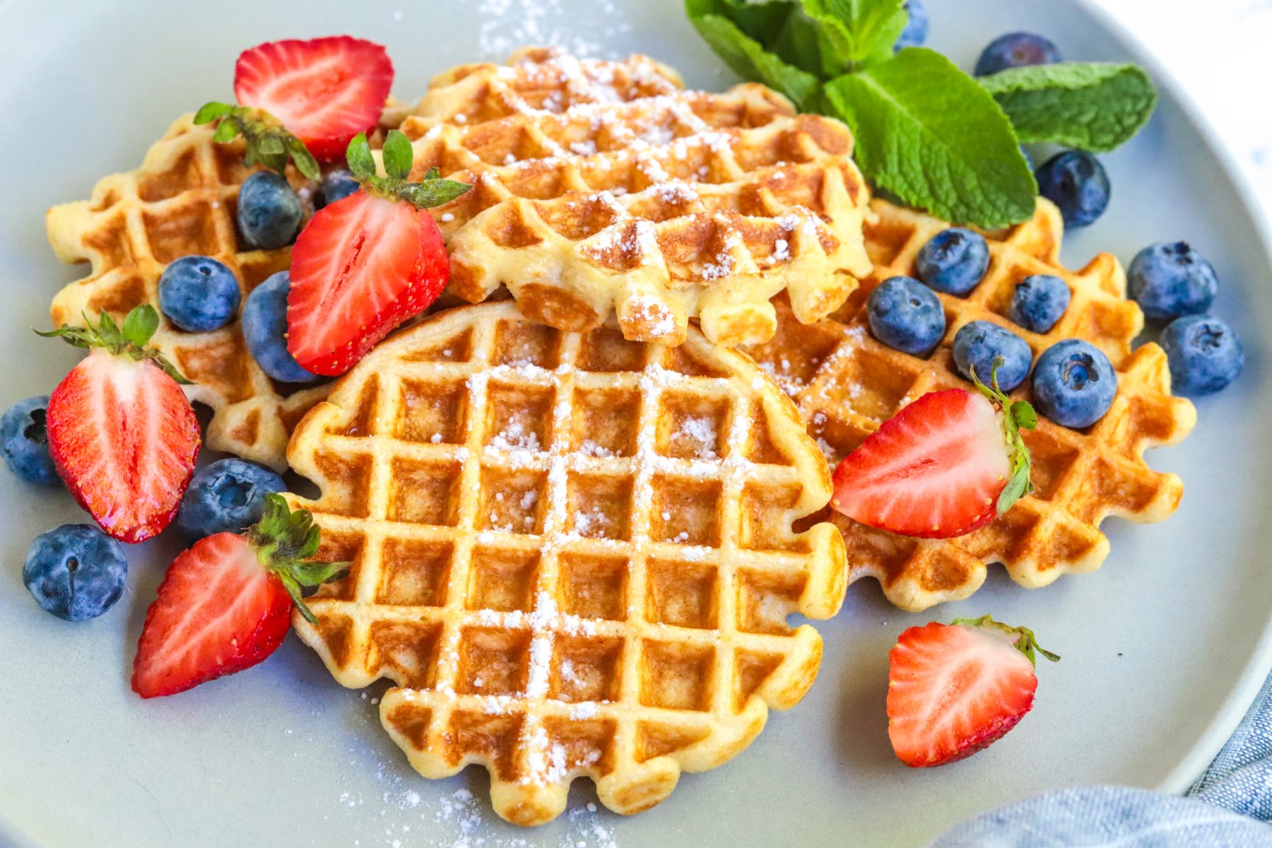 Oatmeal Cottage Cheese Waffles